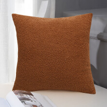 Krullende nepkussenhoes van zacht pluche met ritssluiting, 18x18 inch