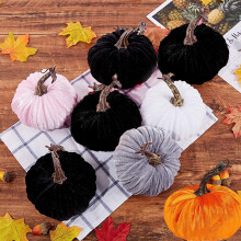 Maisiúcháin Oíche Shamhna Oráiste Pumpkin Veilbhit Saorga 1 phíosa