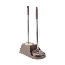 Toilet Brush with Strong Bristles Brown Heavy Base