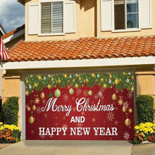 Christmas garage door banner outdoor holiday welcome