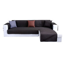 Housse de canapé d'angle JINGT pour animaux de compagnie, noire, en forme de L.