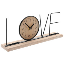 Retro Wooden Clock for Bedroom Table Decoration