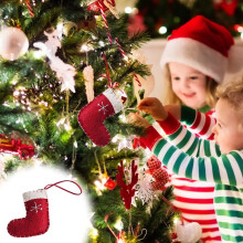 Fankiway, ornamenti in feltro per albero di Natale e accessori in legno