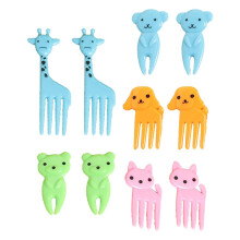 Juego de 12 tenedores de postre con forma de animales y frutas para niños