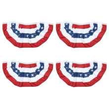 Guirlande de fanions plissés drapeau américain (4 pièces)