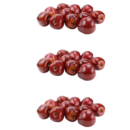 Decorazioni artificiali a base di frutta rossa, 36 pezzi
