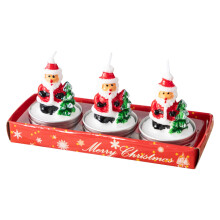 Christmas tealight candles with figurines 3 pcs