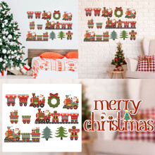 Stickers muraux de Noël Père Noël amovibles, 1 lot