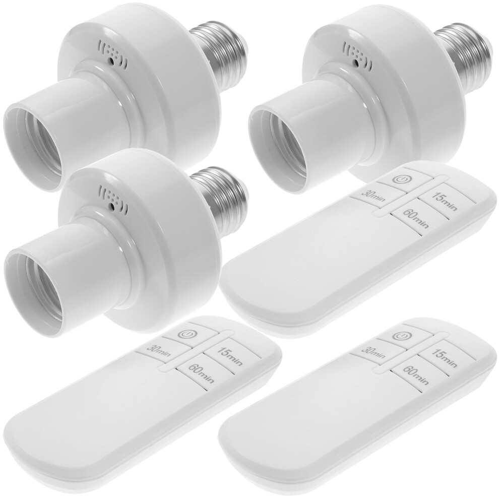 Wireless Light Bulb Socket Controller E27 Base 3 pcs