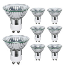 GU10 halogénizzók, 35 W, 220 V, 2800 K, meleg fehér, 8 darabos kiszerelésben