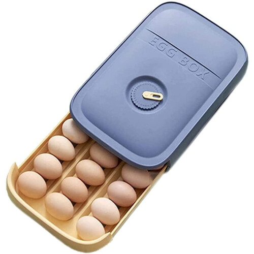 Egg Holder Organizer Plastic Stackable with Handle