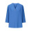 Women's cotton and linen shirt, solid color,-Navy Blue M 2