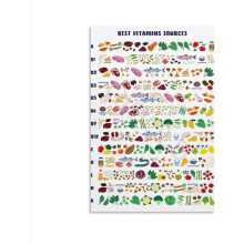 Affiche nutritionnelle sur toile, alphabet des fruits, 20 x 30 cm