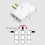 Flat Power Outlet Extender Adapter 2-Prong Thin Wall 5