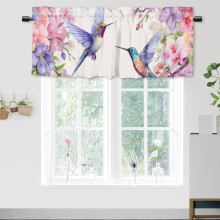 cantonnière de cuisine à motif colibri fleuri, 137 x 46 cm