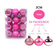 Boules de Noël élégantes incassables, lot de 24