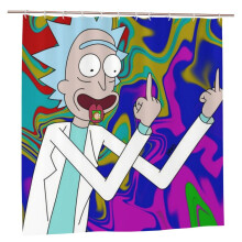 Rick and Morty shower curtain blackout waterproof 60x72