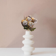 Fleurs artificielles d'hortensia violet pour la décoration intérieure (12 pièces)