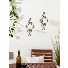 Appliques murales en fer forgé pour bougies (lot de 2)