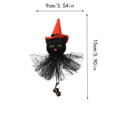 Halloween hanging gnome ornament with gauze skirt and bell