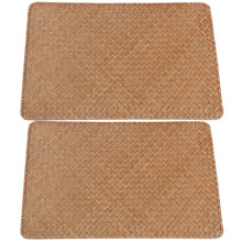 Handmade Woven Rattan Coasters Japanese Style Set of 2