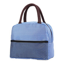 Bolsa térmica Bento azul-escura – Lancheira portátil com isolamento térmico, 21x