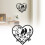 Decoração de parede em forma de pássaro de metal Capino com galhos e folhas. 1