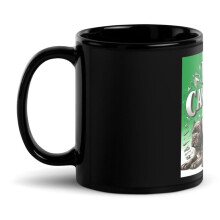 Zwarte glanzende keramische mok van 325 ml