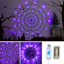 Teia de Natal de LED para Halloween, 1,20m, para uso interno e externo.