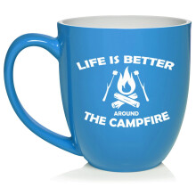 Keramische campingmok 473 ml, lichtblauw