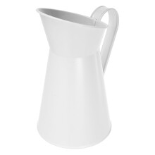 Vaso in ferro bianco a forma di bottiglia di latte, secchiello per fiori in metallo stile retrò