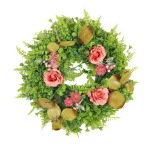 Guirlanda de rosas artificiais para porta, janela e parede (1 unidade)