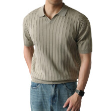 Stylish Regular Fit Lapel Shirt For Men-pale pinkish gray XXL