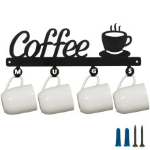 Meiiso Iron Wall-Mounted Coffee Cup Holder 1 Pack