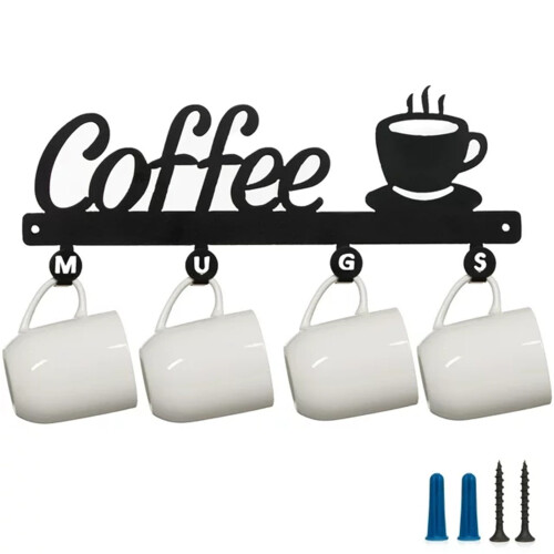 Meiiso Iron Wall-Mounted Coffee Cup Holder 1 Pack