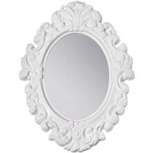 White Baroque Magnetic Mirror 4" x 5" (Pack of 3)