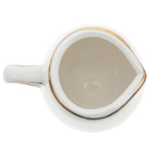 White Ceramic Pitcher with Spout, 8 x 6.5 x 6 cm