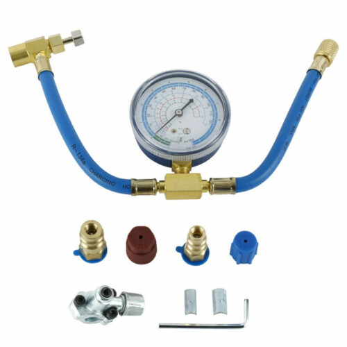 Koelmiddelvulslang met manometer voor airconditioningkoelkast