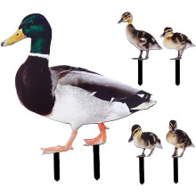 Estacas de jardín con forma de pato, de acrílico, para decoración de exteriores (5 unidades)