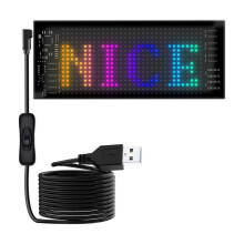 Pannello a matrice flessibile programmabile per insegne a LED per auto, 17,3x7 cm.