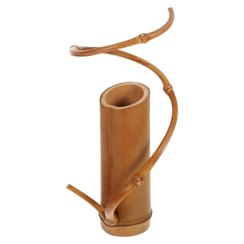 Vaso de bambu para flores, ideal para decoração de casa, 16,5 cm (6,5 polegadas).