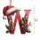 Julebogstavornament Akryl Rød 7,6 cm 1