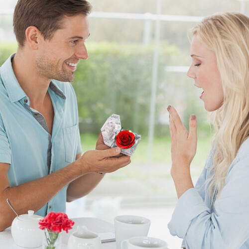 Evig rose ringboks i akryl til valentinsdagsgave 2