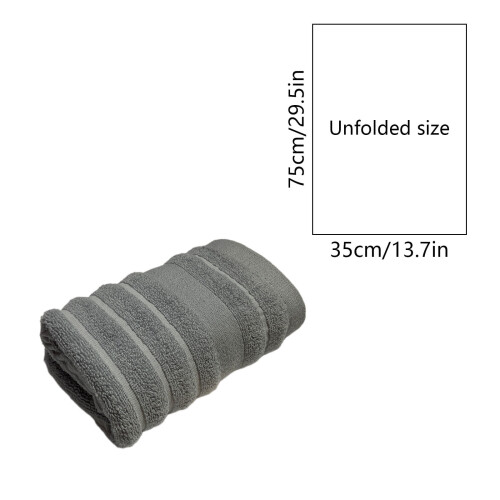 Beige Cotton Hand Towels Terry Striped 2-Pack 2