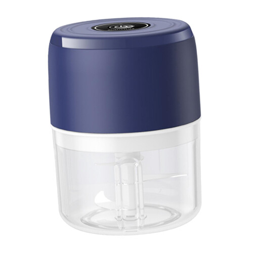 Elektrische knoflookpers/stamper 250 ml blauw 1