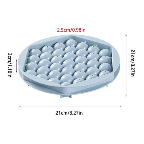 Bac à glaçons Yuehao hexagonal rond avec couvercle, 12 cavités 2