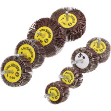 8Stk Schleifblatt-Rad Set Dunkelrot Stahl Schleifkopf