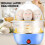 Electric Egg Cooker 14-Egg Double-Tier Blue 4