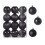 Staron black Christmas ornaments 60mm 24 pcs 2