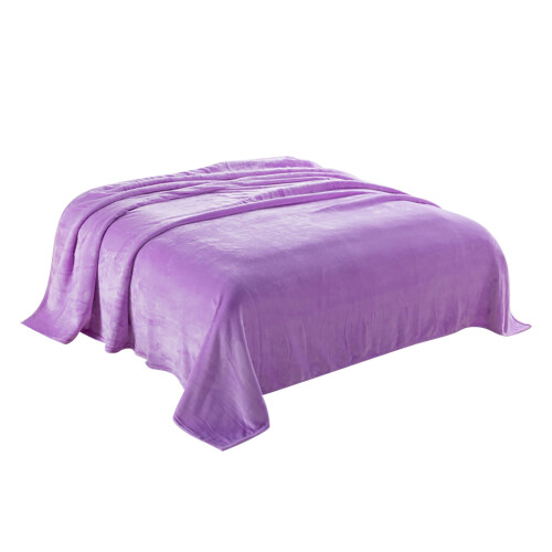 Microfiber Flannel Blanket Soft Ultra-Warm Purple 1 Pack 1